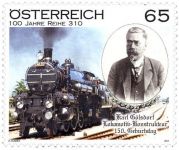 (2011) č. 2916 ** - Rakousko - 150. narozeniny Karl Gölsdorf; 100 let řady 310