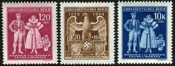 (1944) č. 113 - 115 ** B.ü.M - 5. výročí vzniku Protektorátu