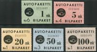 (1949) č. 1 - 5  ** / * - Finsko - Autopošta