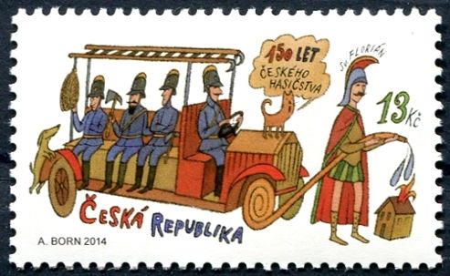 Česká pošta (2014) č. 801 ** - Česká republika - 150 let českého hasičstva