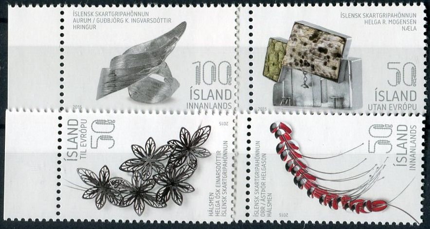 (2015) MiNr. 1455-1458 ** - Island - Islandský Moderní design (VI): Klenoty