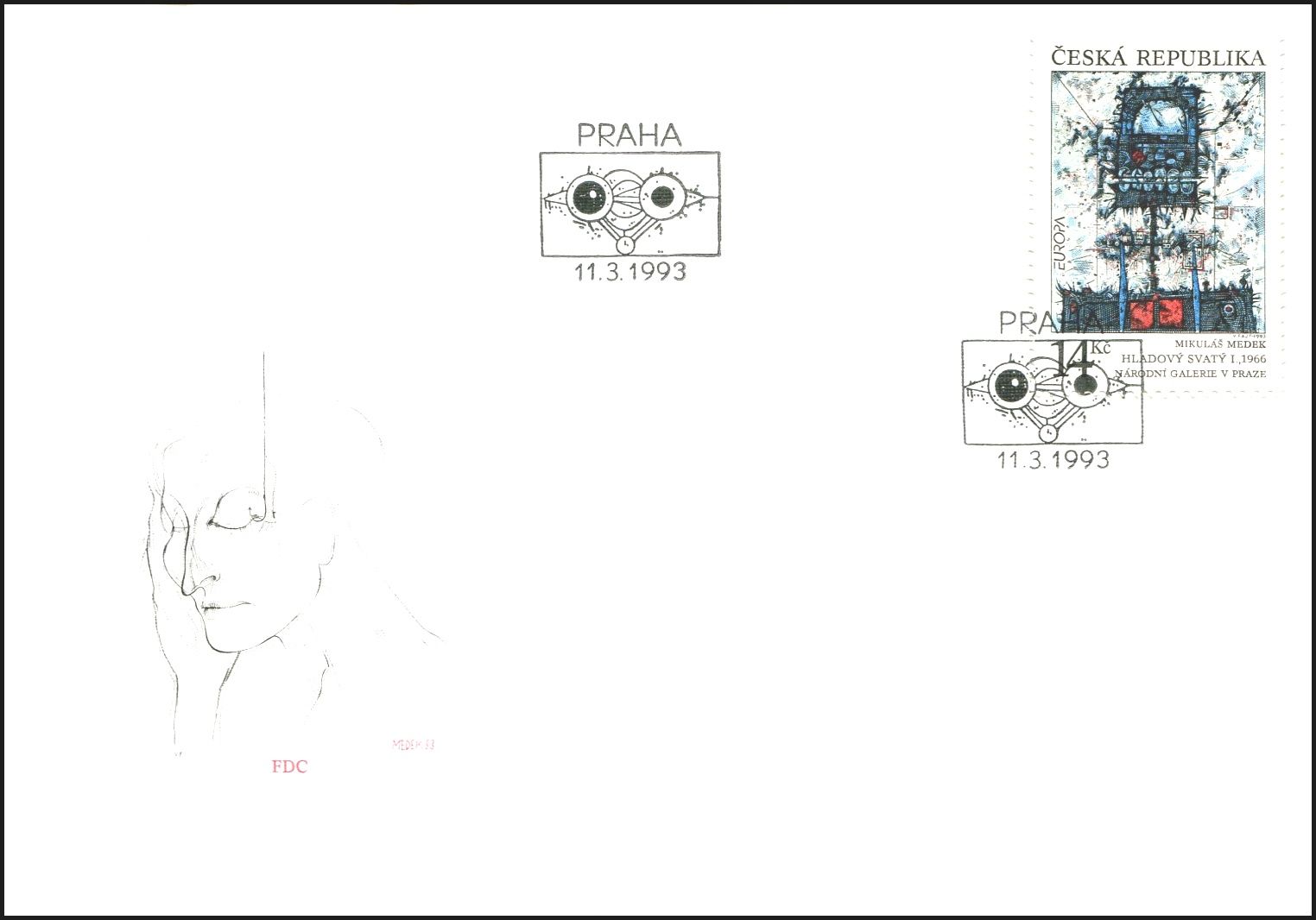 Česká pošta (1993) FDC 5 - EUROPA - Hladový svatý