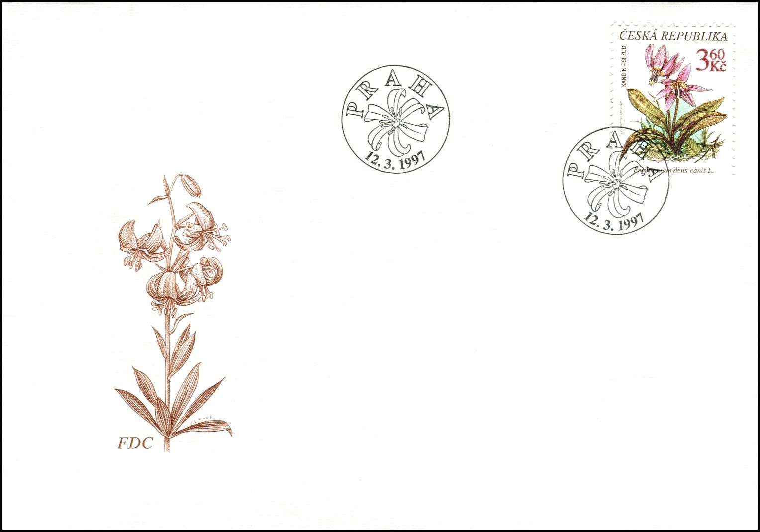 Česká pošta (1997) FDC 134 - Ochrana přírody - Chráněná květena
