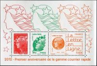 (2012) MiNr. 5430 ** - Francie - BLOCK 205 - 1 rok nového poštovního kurzu