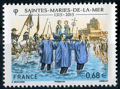 Post France (2015) MiNr. 6110 ** - Francie - 700 let poutí Saintes-Maries-de-la-Mer