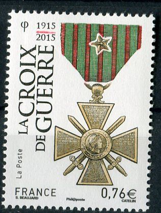 Post France (2015) MiNr. 6115 ** - Francie - 100 let zásluhy "Croix de Guerre"