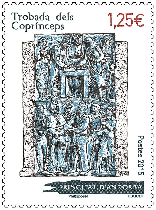 (2015) MiNr. 789 ** - Andora (Fr.) -  Setkání - Andorra