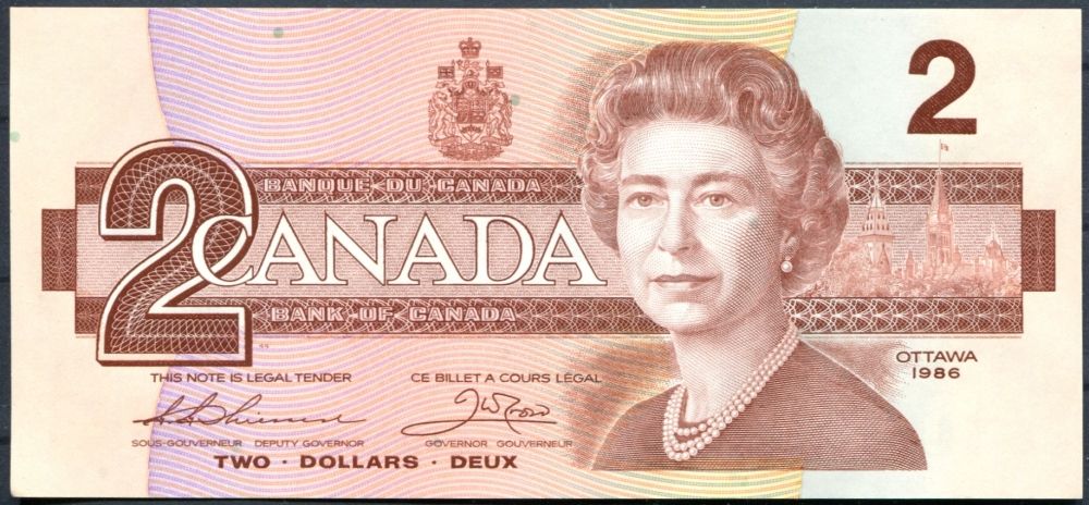 Kanada - (P 94b) 2 DOLARY 1986 - UNC