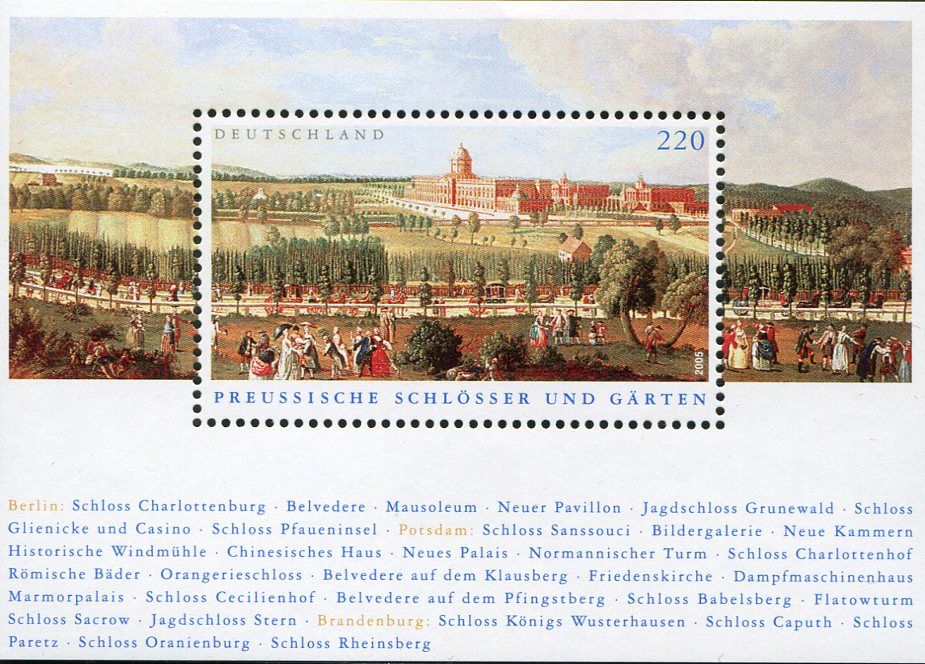 (2005) MiNr. 2476 ** - Německo - BLOCK 66 - Mládež - Pruský palác a zahrada