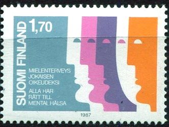 (1987) MiNr. 1016 ** - Finsko - 90 let společnost pro duševní zdraví