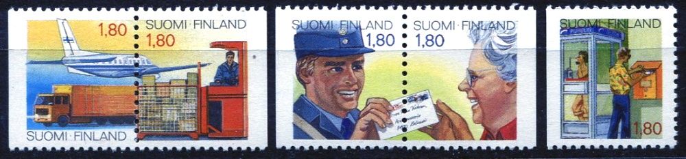 (1988) MiNr. 1039 - 1043 ** - Finsko - poštovní služby