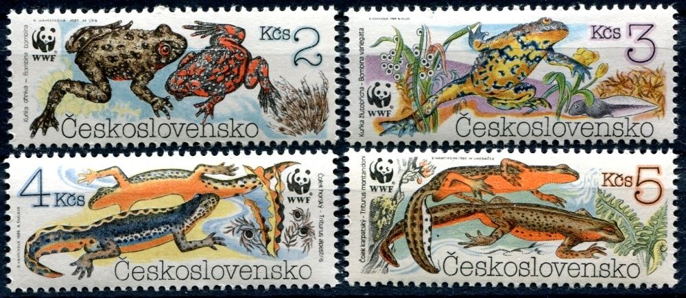 (1989) č. 2898 - 2901 ** - ČSSR - Ochrana přírody - ohrožené druhy