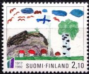 (1992) MiNr. 1188 ** - Finsko - Dětské Malba Soutěž na 75. výročí nezávislosti
