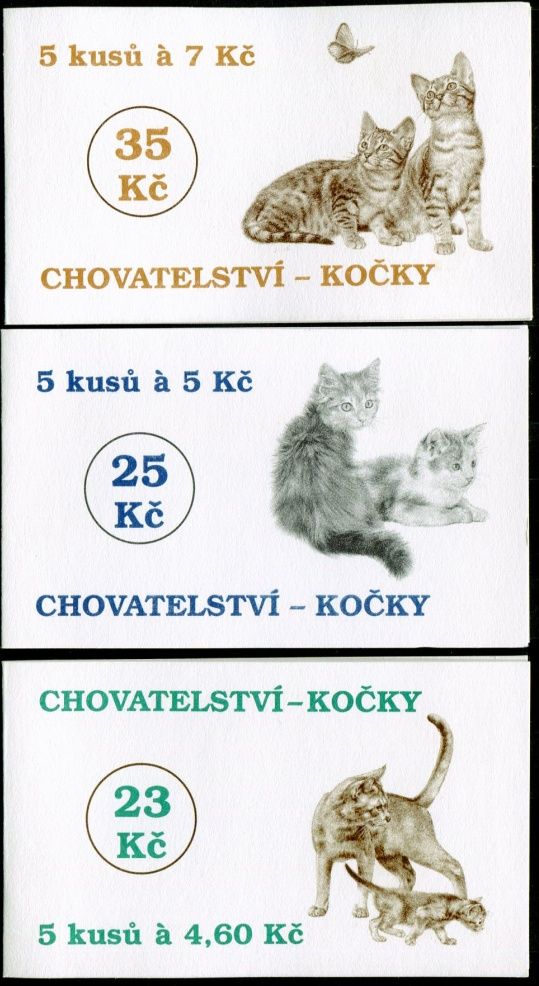 (1999) ZS 70 - 72 - Česká pošta - Chovatelství - Kočky