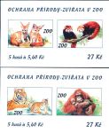 (2001) ZS 88 - 89 - Česká pošta - Ochrana přírody - zvířata v ZOO