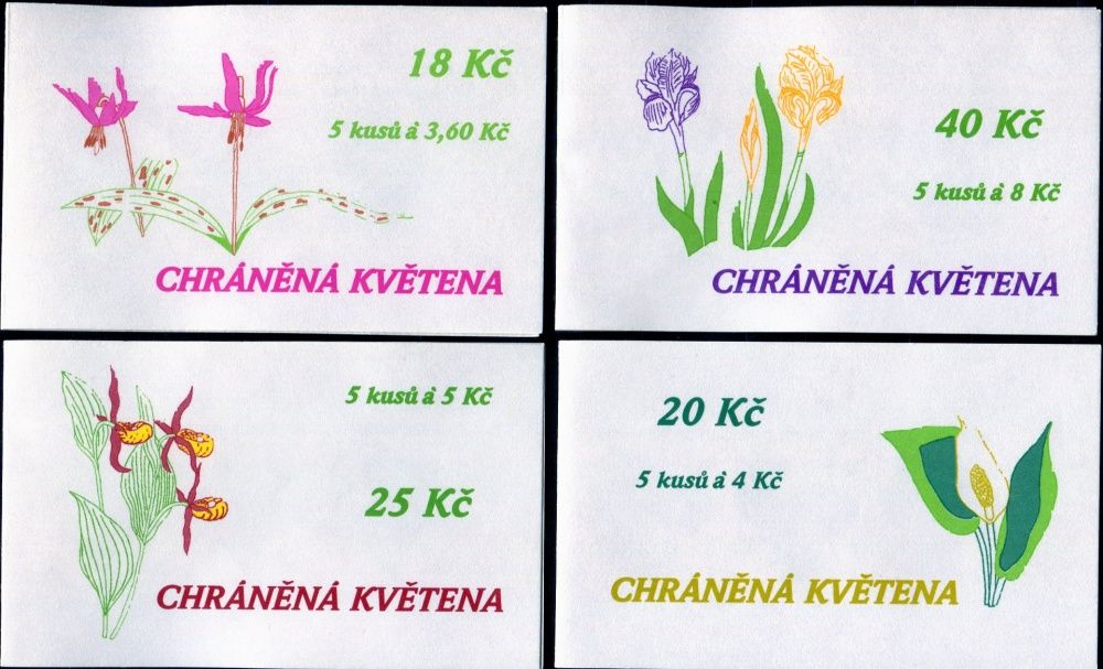 (1997) ZS 51 - 54 - Česká pošta - Ochrana přírody - Chráněná květena