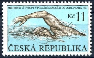 Česká pošta (1997) č. 152 ** - 11 Kč - ČR - ME v plavání a skocích do vody