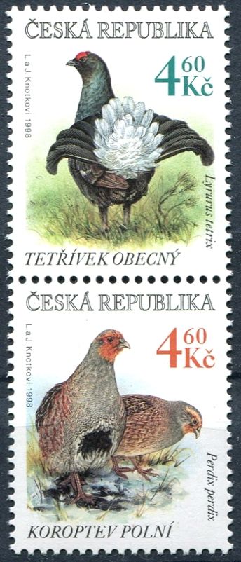 Česká pošta (1998) č. 179-180 ** - ČR - sp - polní ptactvo