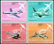 (2003) MiNr. 1641 - 1644 ** - Finsko - 100 let motorového letu, 80 let letecké společnosti