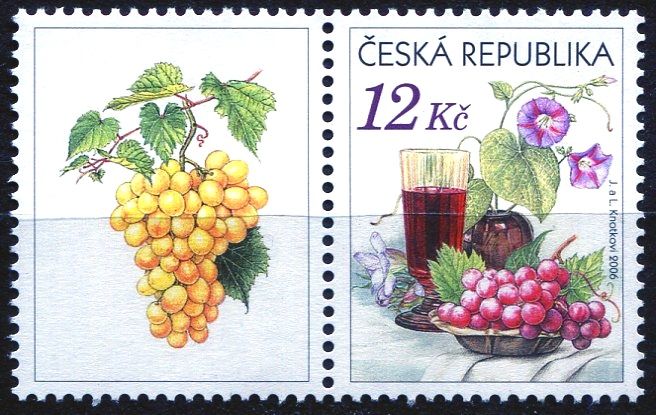 Česká pošta (2006) č. 467 ** - Česká republika - Zátiší s vínem (K1+1)