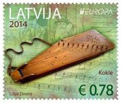 (2014) MiNr. 904 - 905 ** - Lotyšsko - Europa: Nástroje lidové hudby (2)