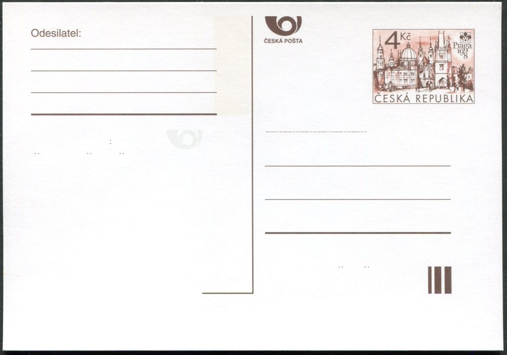 Česká pošta (1997) CDV 21 A ** - Praga 98