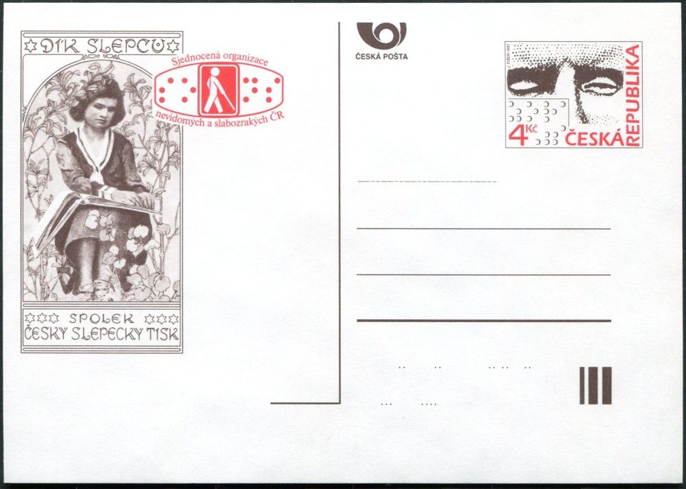Česká pošta (1997) CDV 23 ** - Problematika nevidomých a slabozrakých