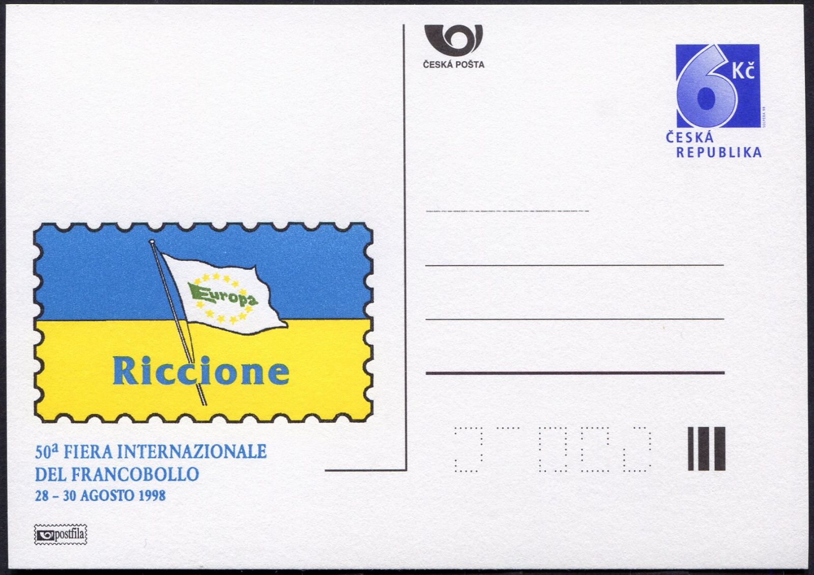 Česká pošta (1998) CDV 32 ** - P 35 - Riccione