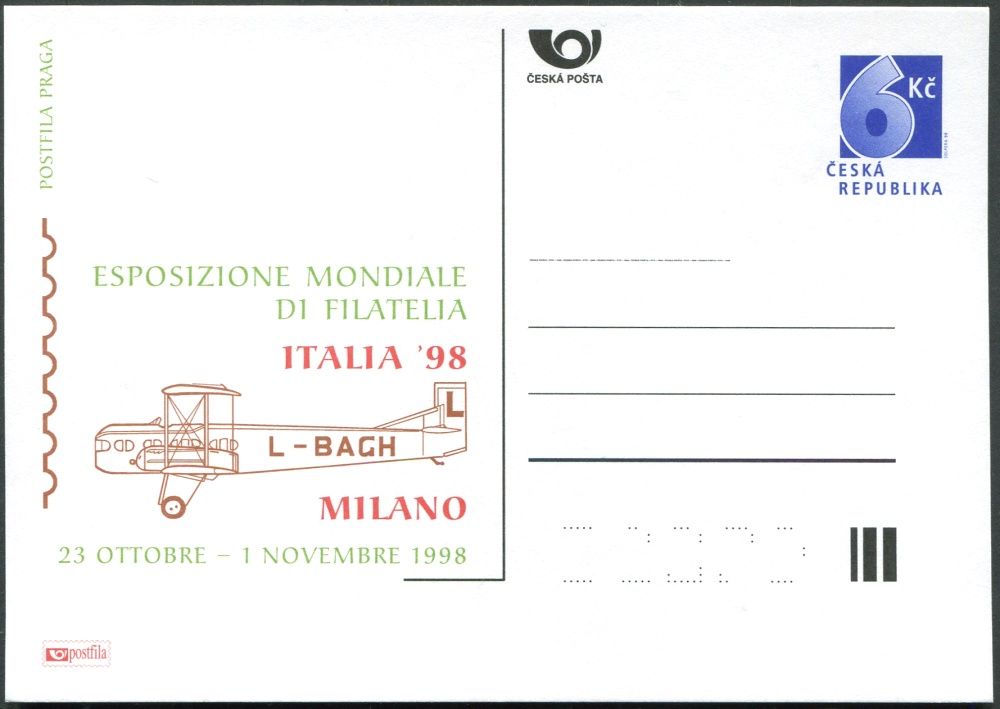 Česká pošta (1998) CDV 32 ** - P 39 - Milano 98