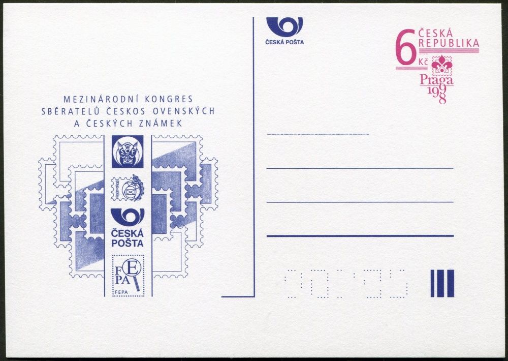 Česká pošta (1998) CDV 35 ** - Mezinárodní kongres sběratelů
