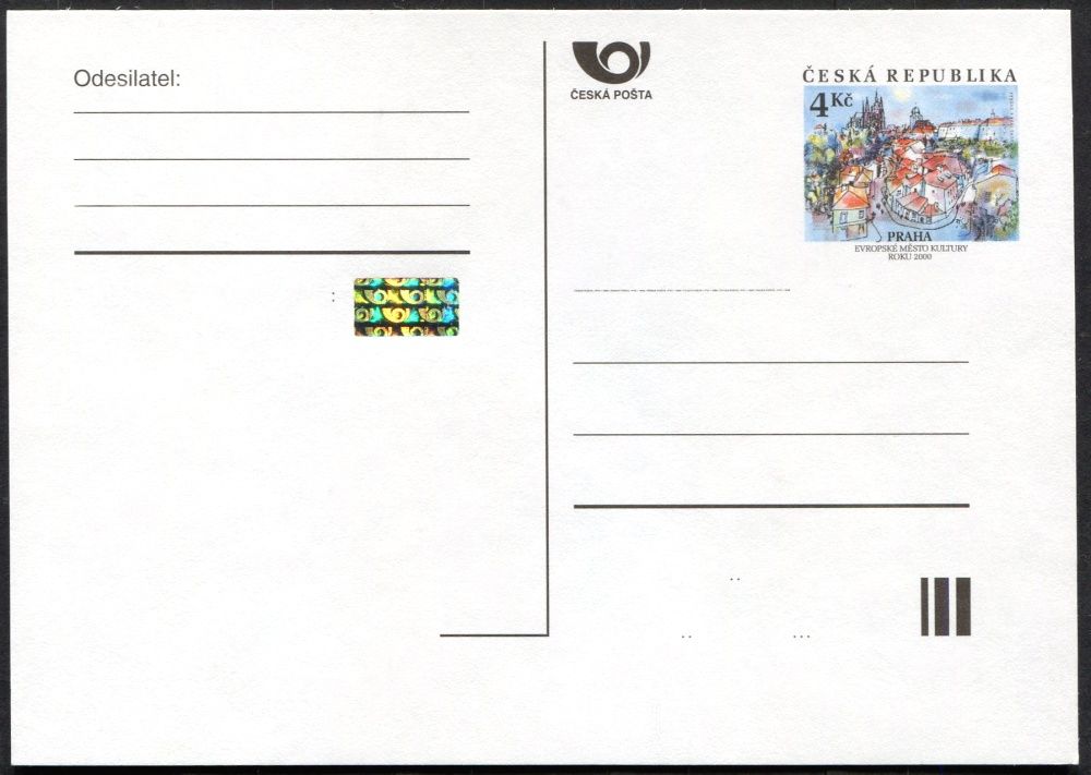Česká pošta (1999) CDV 47 ** - Praha - Evropské město kultury