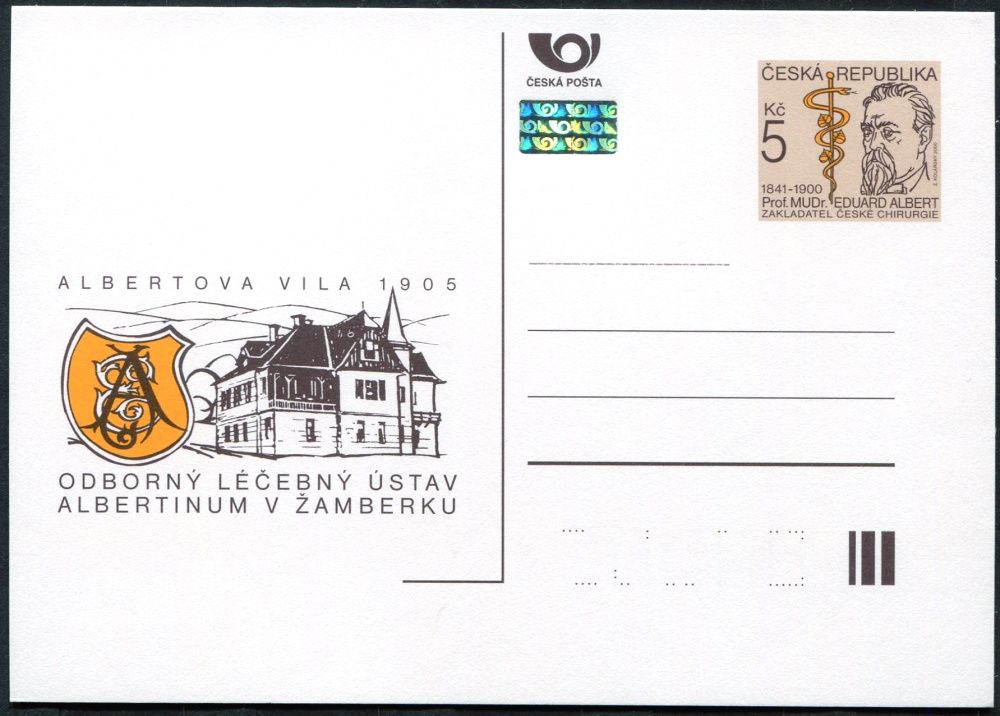 Česká pošta (2000) CDV 58 ** - Výročí Eduarda Alberta