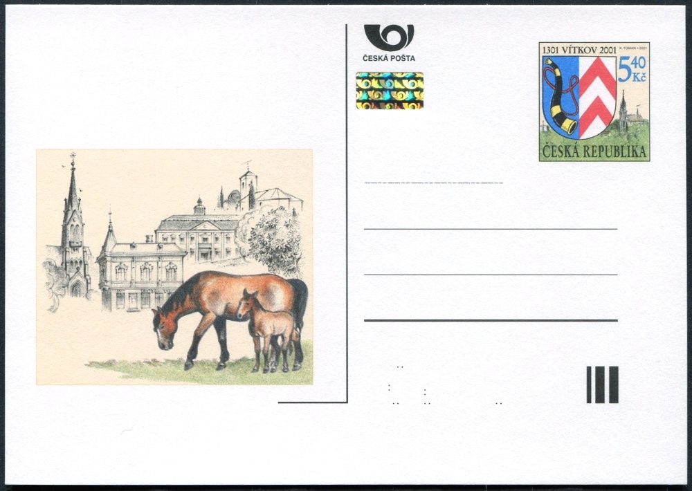 Česká pošta (2001) CDV 62 ** - 700 let města Vítkova