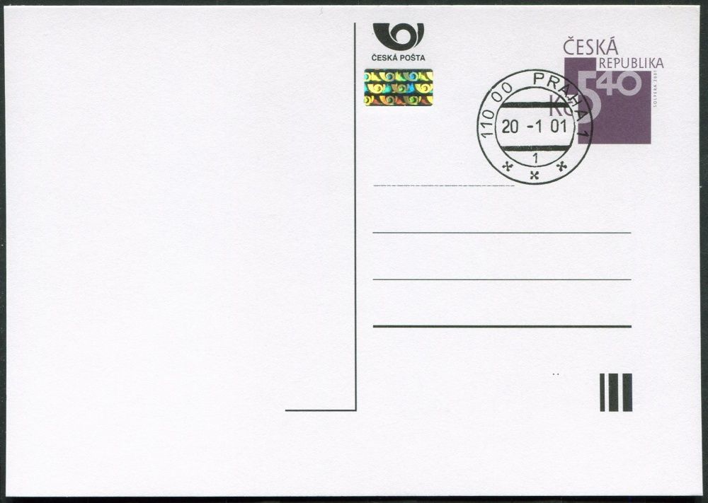 Česká pošta (2001) CDV 63 O - Pět čtyřicet - razítko
