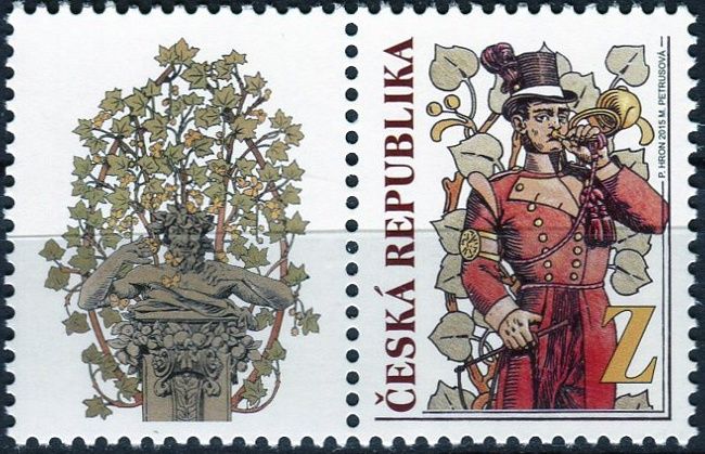 Česká pošta (2015) č. 872 ** - Česká republika - Poštovnictví v dobové fresce K1L