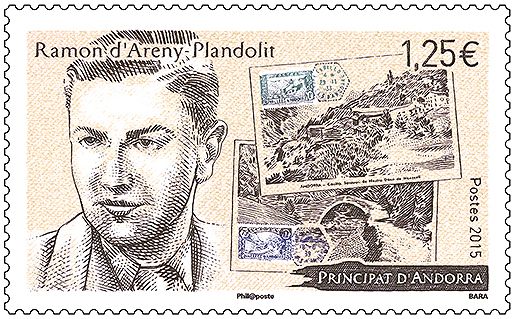 (2015) MiNr. 796 ** - Andora (Fr.) - 100. výročí Ramon d'Areny-Plandolit