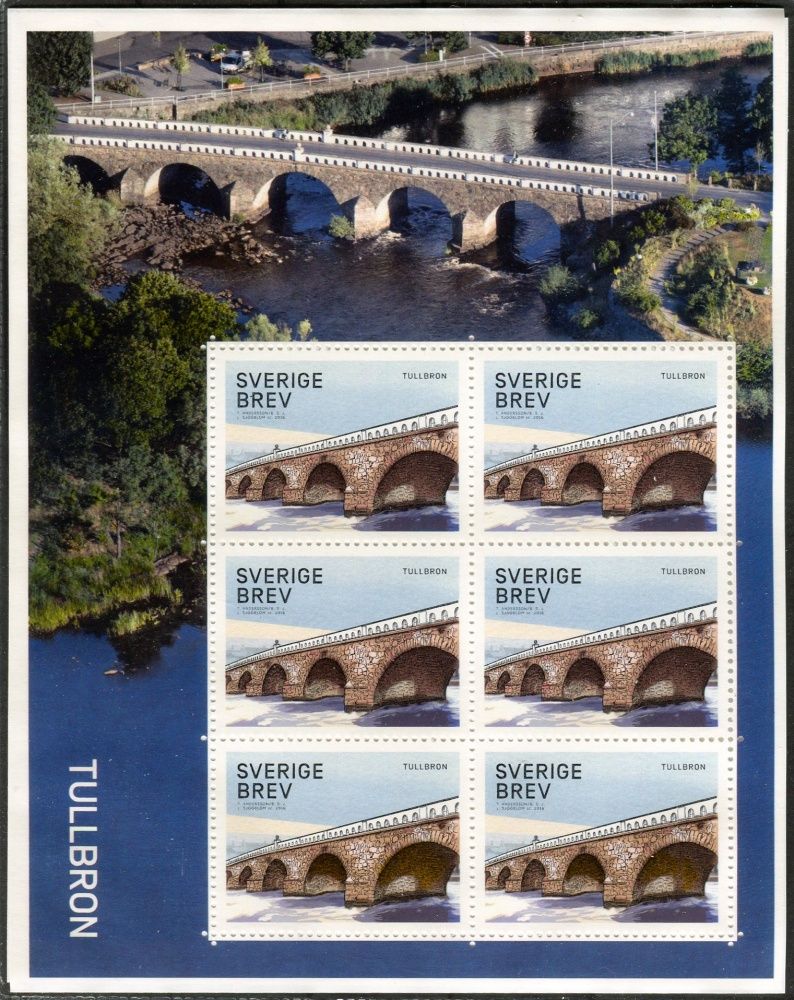 (2016) MiNr. 3098 ** - Švédsko - Pamětní list - Mosty (I)