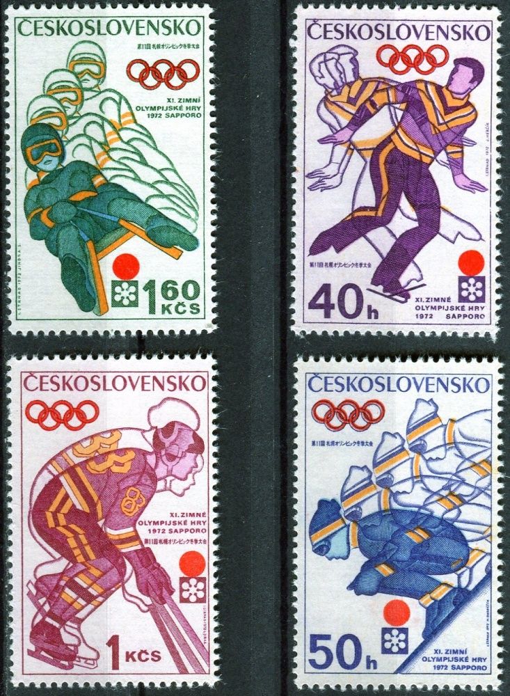 (1972) č. 1938 - 1941 ** - ČSSR - XI. ZOH v Sapporu 1972