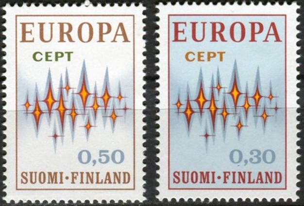 (1972) MiNr. 700 - 701 ** - Finsko - Europa