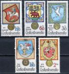 (1979) č. 2378 - 2382 ** - ČSSR - Zvířena v heraldice - městská privilegia