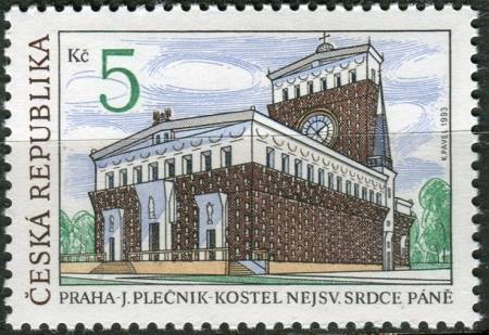 Česká pošta (1993) č. 6 ** - Česká republika - Krásy naší vlasti I. - kostel Nejsvětějšího srdce Páně