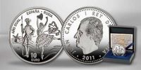 (2011) - 10 € Ag - Španělsko - Rok Ruska a Španělska (proof)