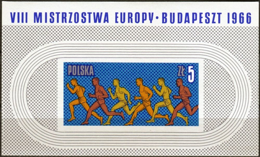 (1966) MiNr. 1688 ** - Polsko - BLOCK 39 - ME v Budapešti - Vytrvalostní běh