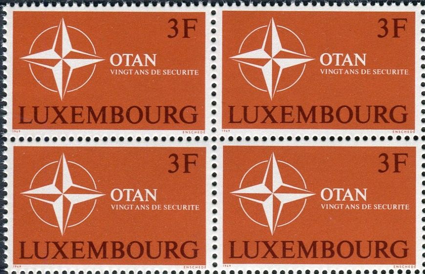 (1969) MiNr. 794 ** - Lucembursko - 4-bl - 20 let Organizace severoatlantické smlouvy (NATO)