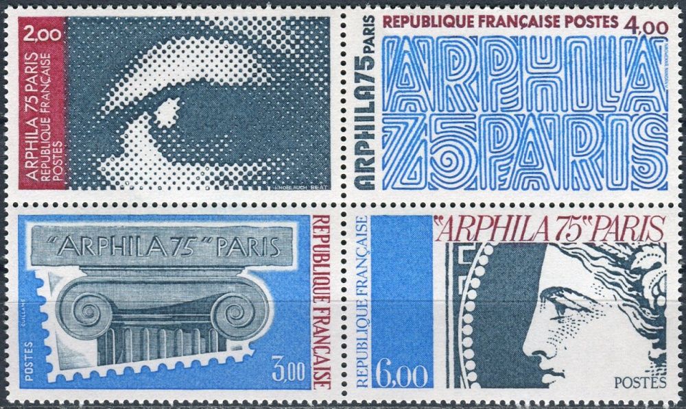 (1975) MiNr. 1923 - 1926 ** - Francie - 4-bl - Mezinárodní výstava poštovních známek ARPHILA '75, Paříž (V)