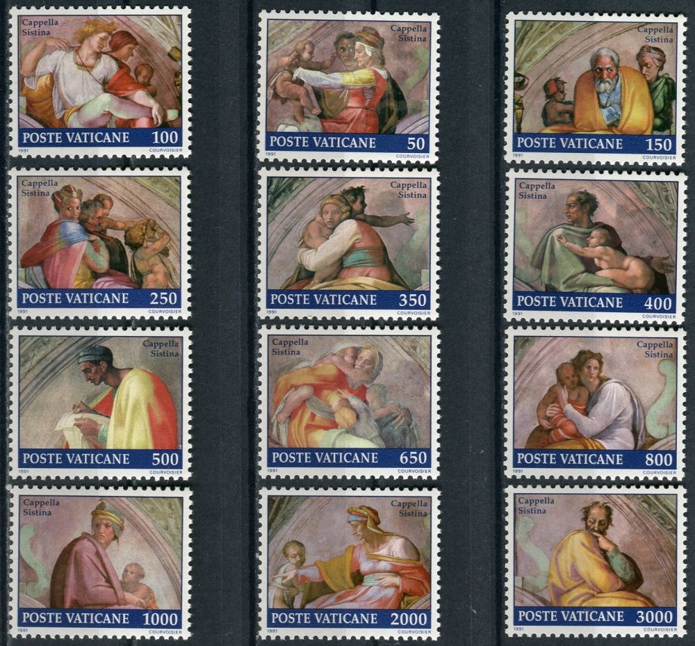 (1991) MiNr. 1023 - 1034 ** - Vatikán - Obnova Sixtinské kaple