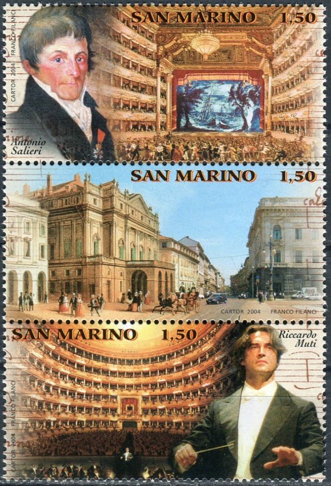 (2004) MiNr. 2175 - 2177 ** - San Marino - Znovuotevření La Scala