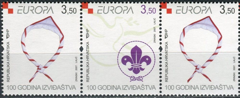 (2007) MiNr. 805 - 806 **- Chorvatsko - 3-bl - Europa: Skaut