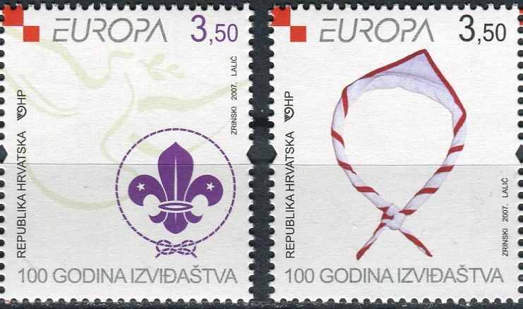 (2007) MiNr. 805 - 806 **- Chorvatsko - Europa: Skaut