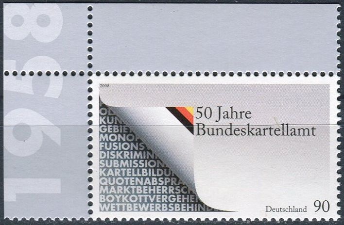 (2008) MiNr. 2641 ** - 90 C - Německo - 50 let Spolkový kartelový úřad